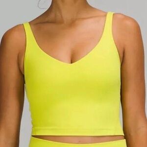 Lululemon Athletica Neon Yellow Crop Top